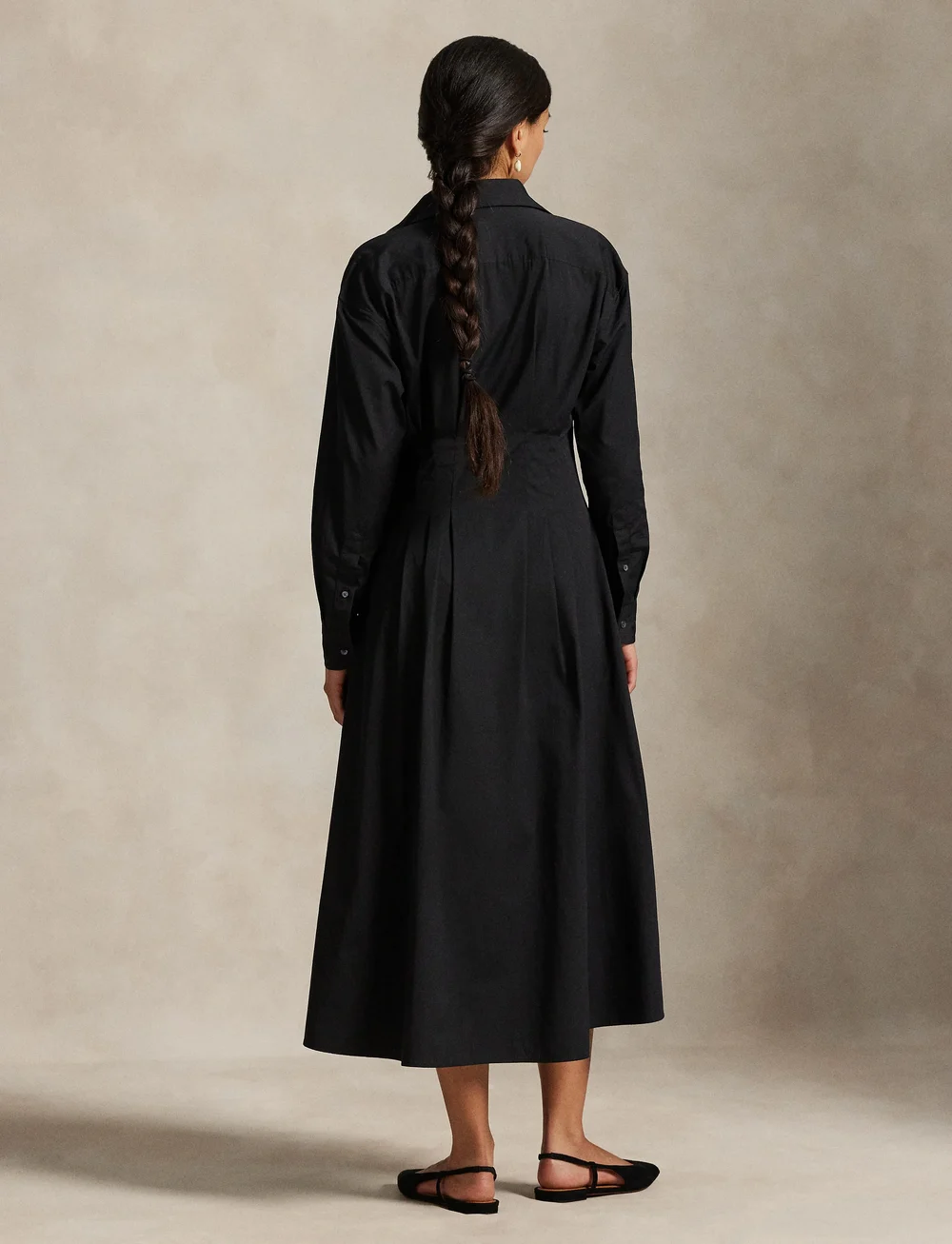 Polo Ralph Lauren - Pleated Cotton Shirtdress - skjortklänningar - polo black - 2