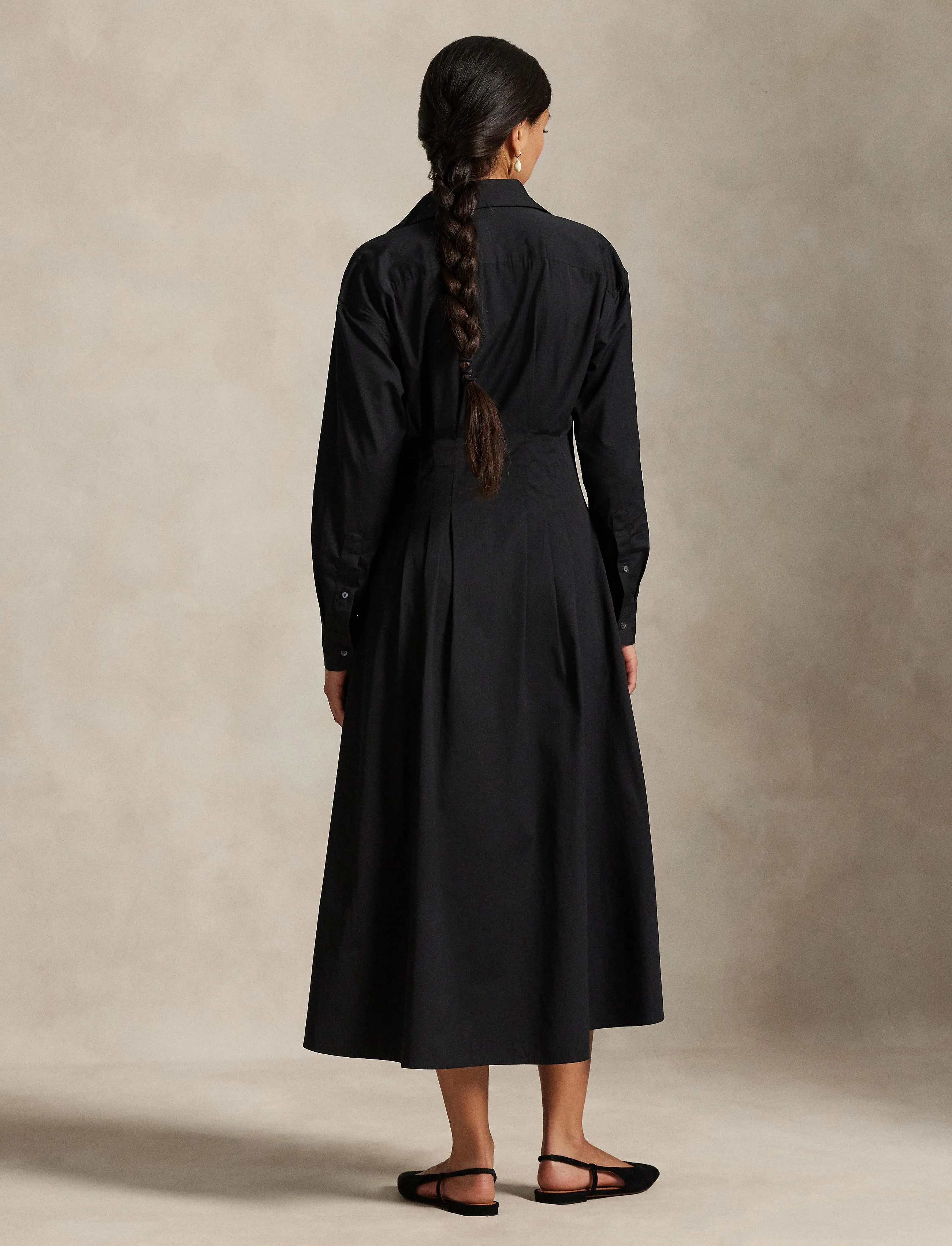 Polo Ralph Lauren - Pleated Cotton Shirtdress - robes chemises - polo black - 2