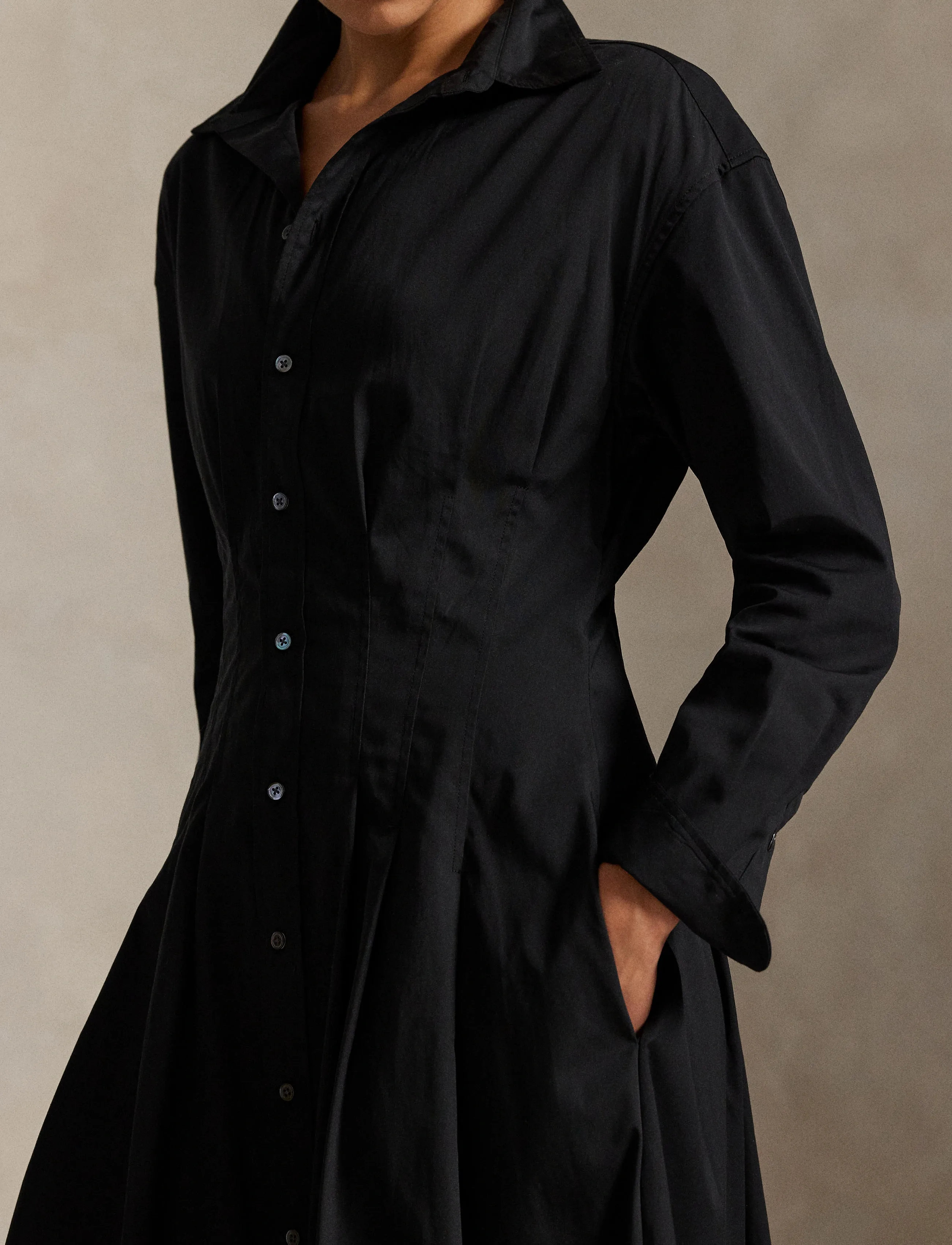 Polo Ralph Lauren Pleated Cotton Shirtdress skjortklänningar dam – bild 7