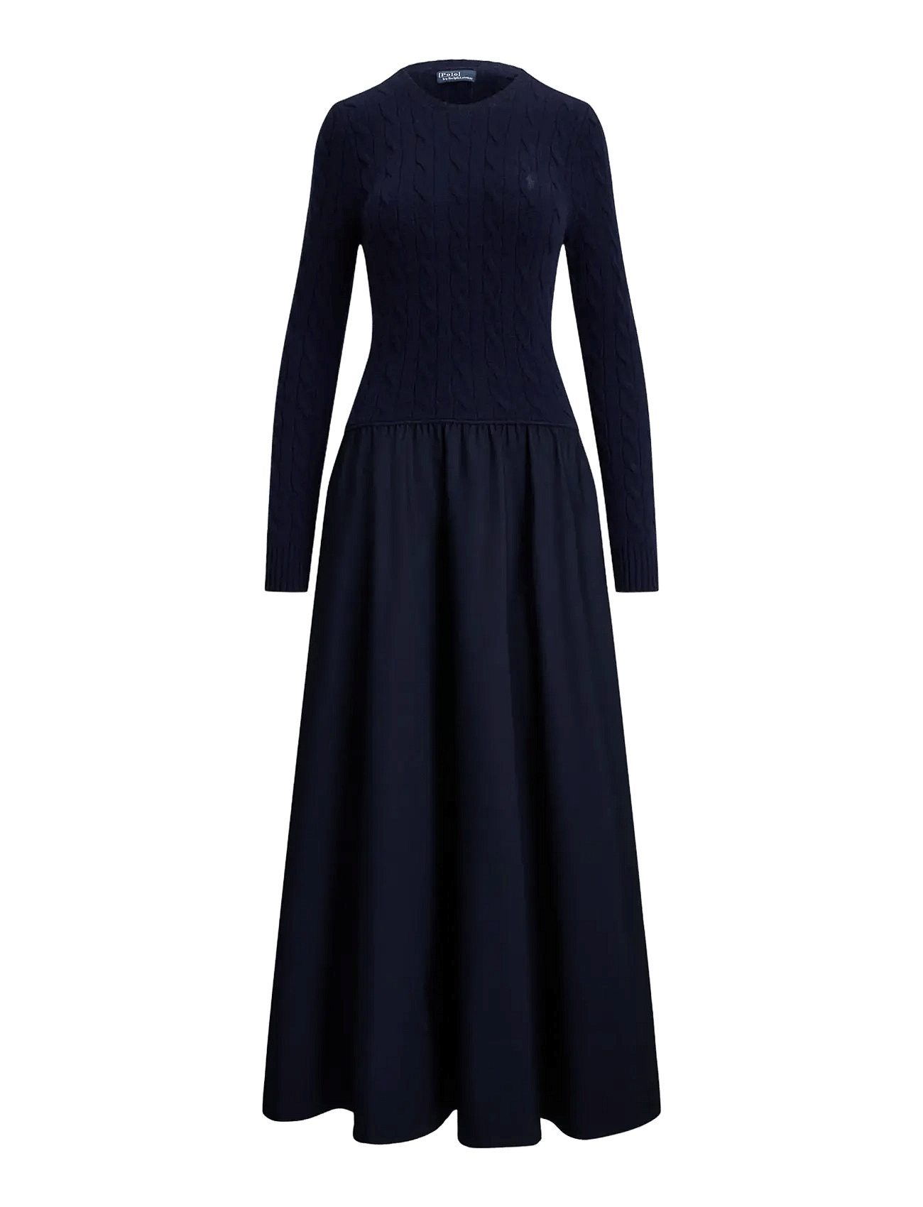 Polo Ralph Lauren | Cable-Knit Poplin Dress | L