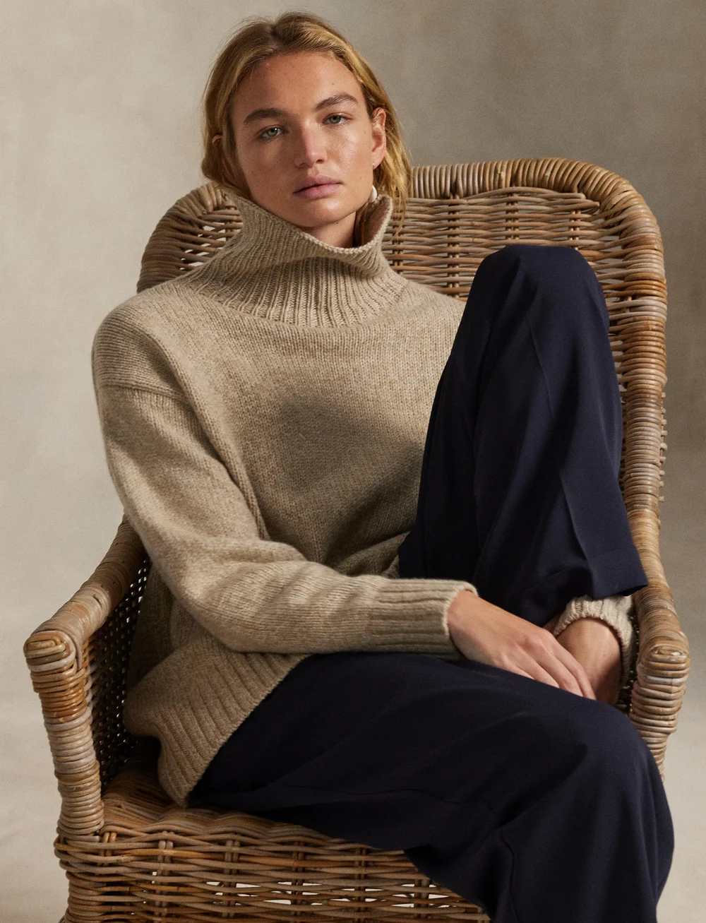 Polo Ralph Lauren - Wool-Cashmere Turtleneck Sweater - tröjor - dark almond marl - 3