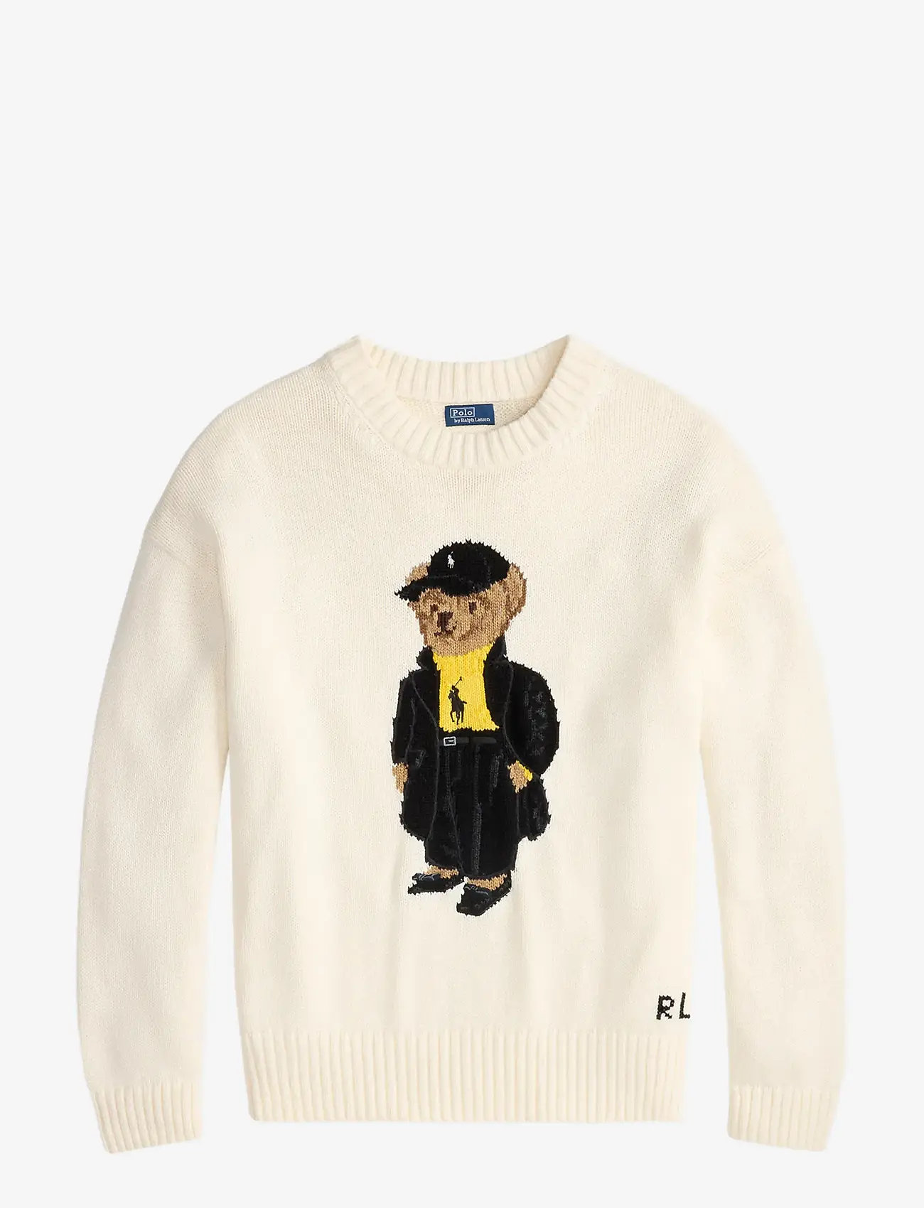 Polo Ralph Lauren - Polo Bear Cotton Crewneck Sweater - trøjer - clubhouse cream m - 1