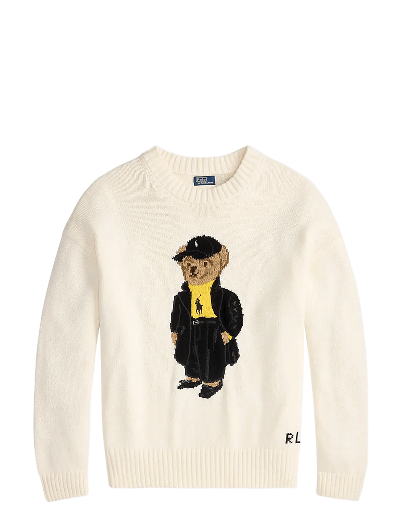 Polo Ralph Lauren - Polo Bear Cotton Crewneck Sweater - trøjer - clubhouse cream m - 1