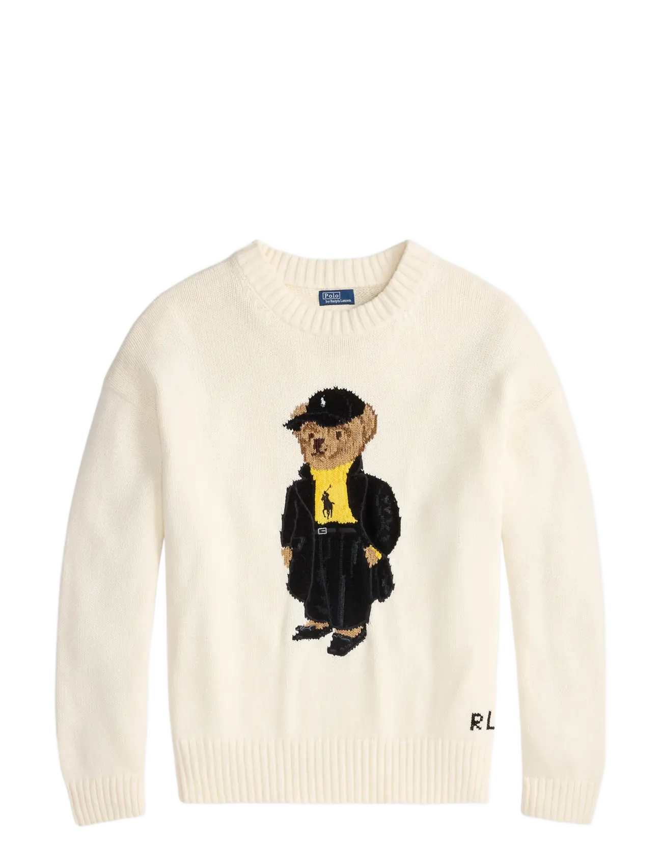 Polo Ralph Lauren Polo Bear Cotton Crewneck Sweater - Stickat - CLUBHOUSE CREAM M / cream
