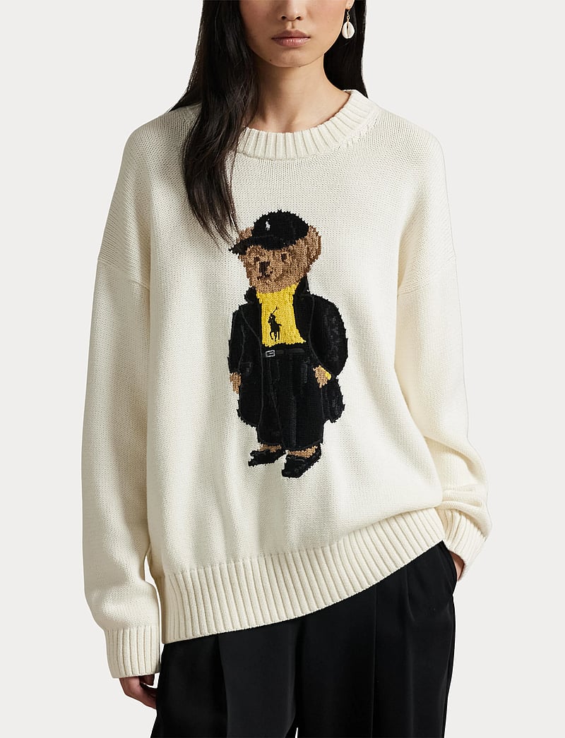 Polo Ralph Lauren - Polo Bear Cotton Crewneck Sweater - trøjer - clubhouse cream m - 5