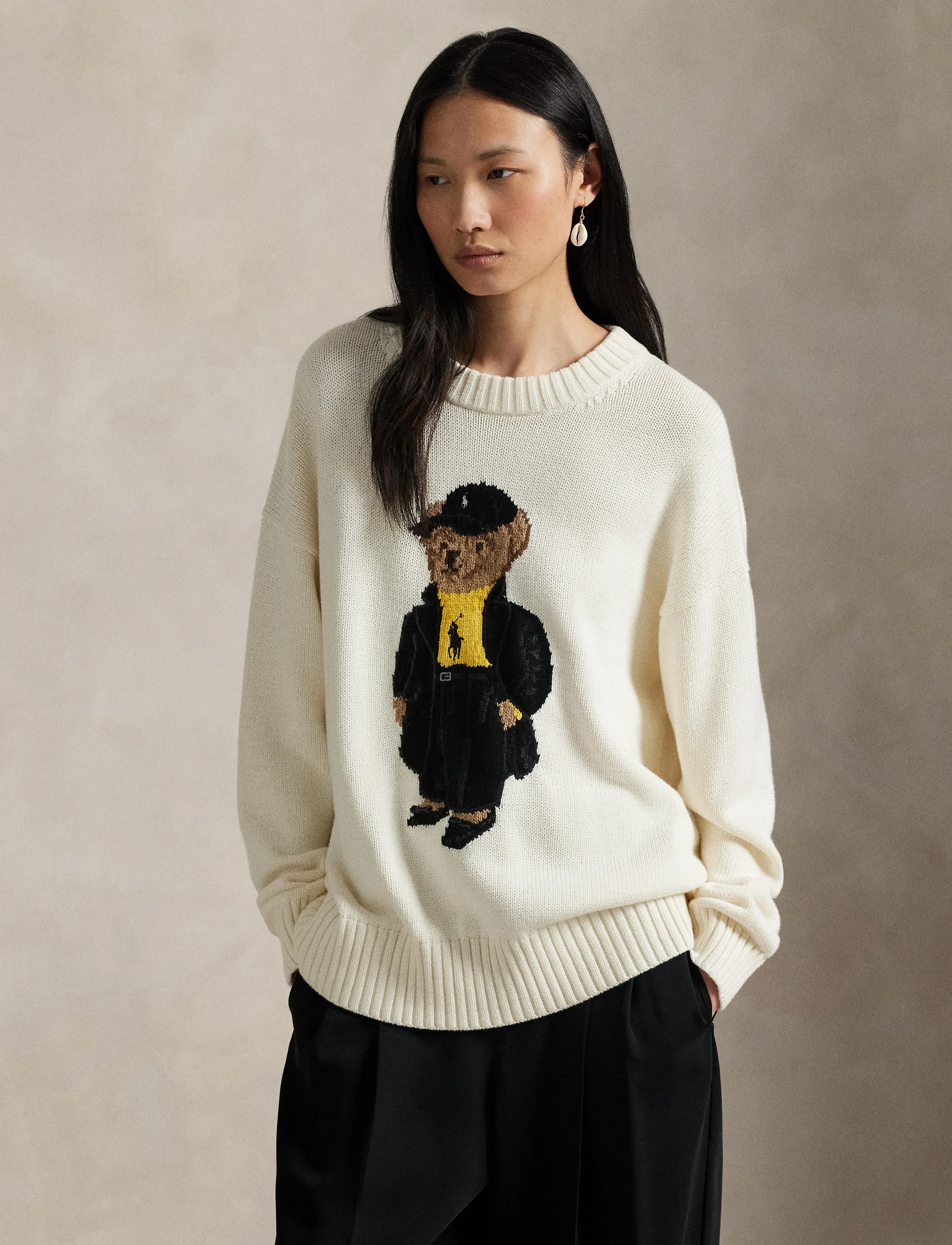 Polo Ralph Lauren Polo Bear Cotton Crewneck Sweater stickade tröjor dam – bild 9