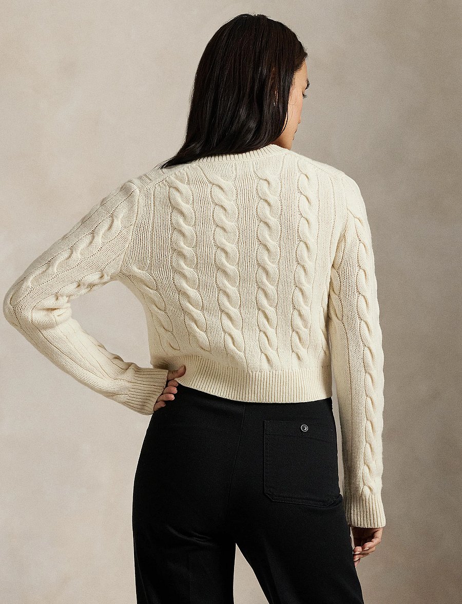 Polo Ralph Lauren - Cable Wool-Cashmere Cardigan - kašmiir - authentic cream - 2