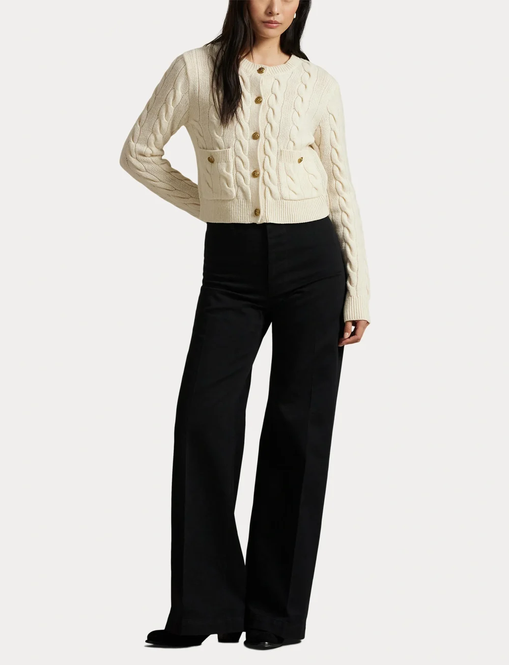 Polo Ralph Lauren - 2/15 80-20 W/CS RWS-SWEATER-CARDIGA - kardiganid - authentic cream - 4