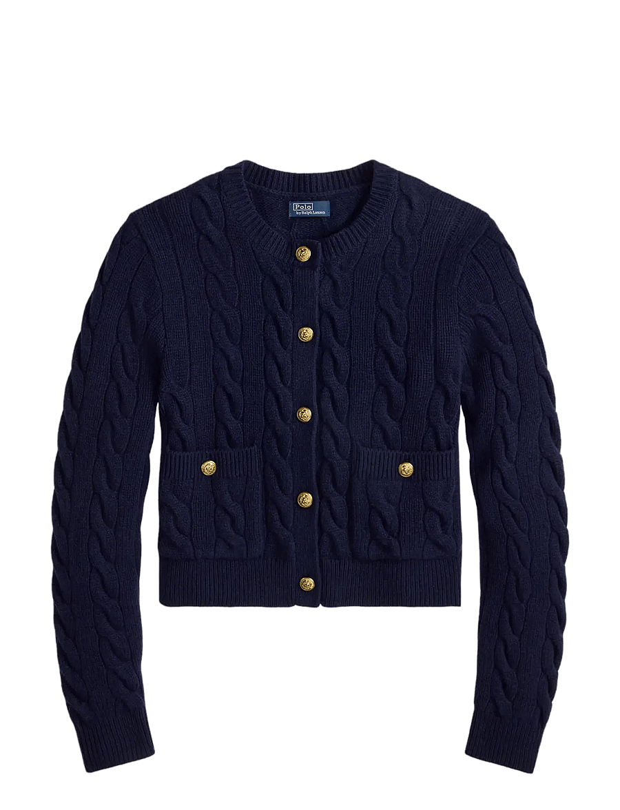 Polo Ralph Lauren - Cable Wool-Cashmere Cardigan - kashmir - hunter navy - 1