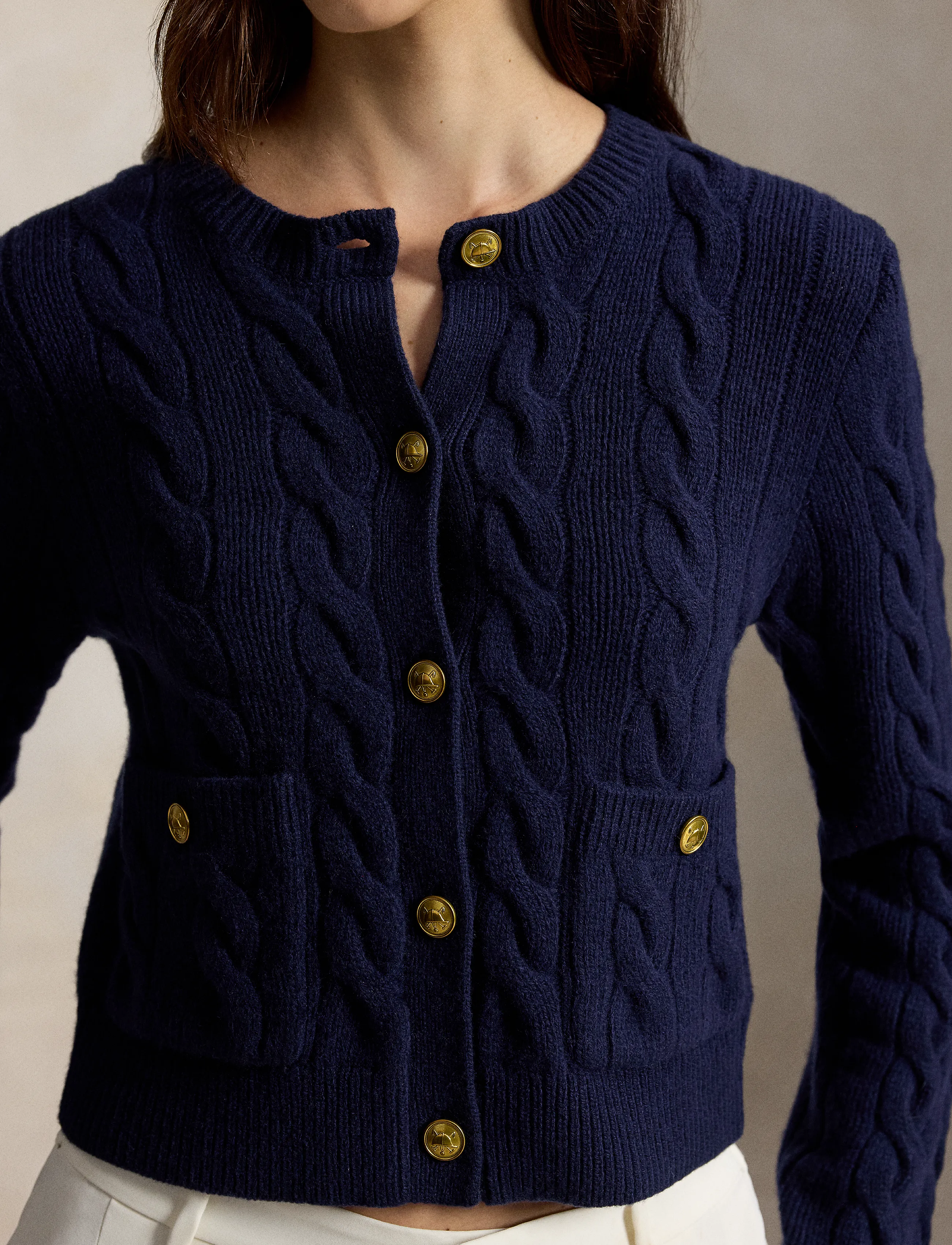 Polo Ralph Lauren - Cable Wool-Cashmere Cardigan - kashmir - hunter navy - 3