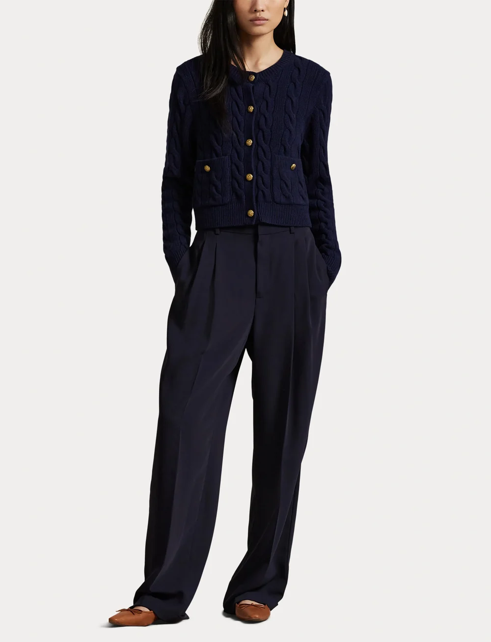 Polo Ralph Lauren - 2/15 80-20 W/CS RWS-SWEATER-CARDIGA - kašmiir - hunter navy - 4