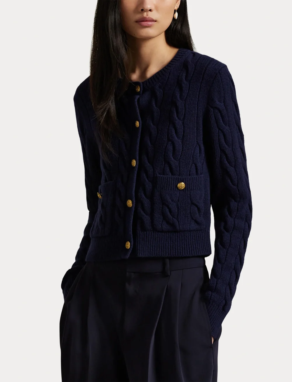 Polo Ralph Lauren - 2/15 80-20 W/CS RWS-SWEATER-CARDIGA - kašmiir - hunter navy - 5