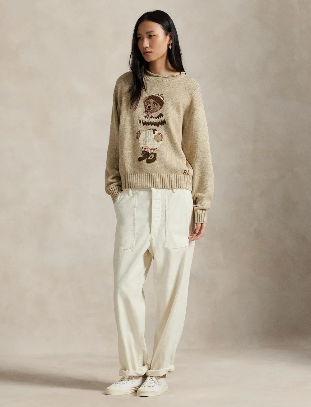 Polo Ralph Lauren - Polo Bear Rollneck Sweater - sweaters - dark almond marl - 0