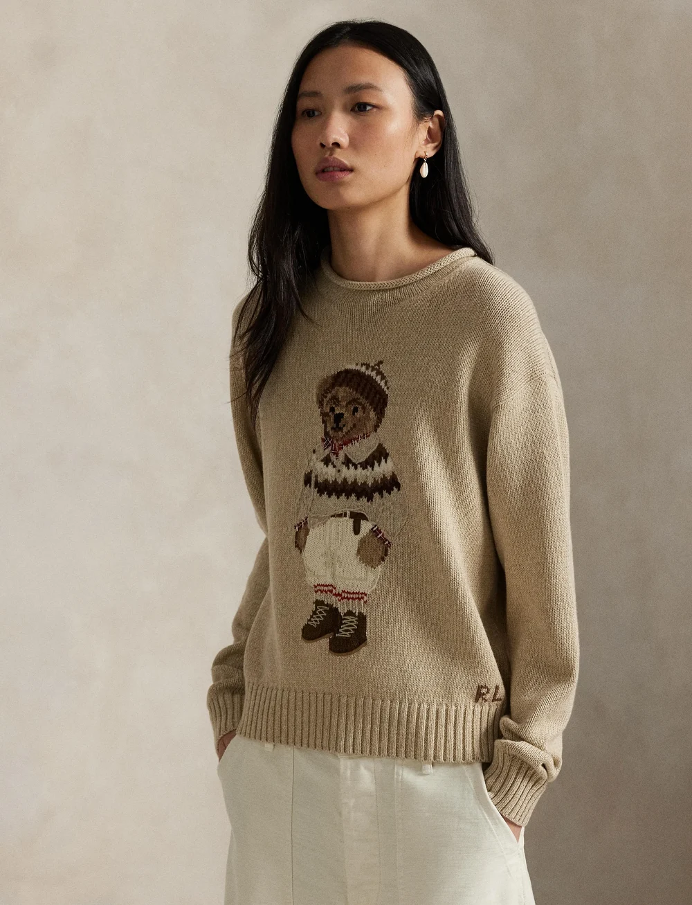 Polo Ralph Lauren - Polo Bear Rollneck Sweater - sweaters - dark almond marl - 3