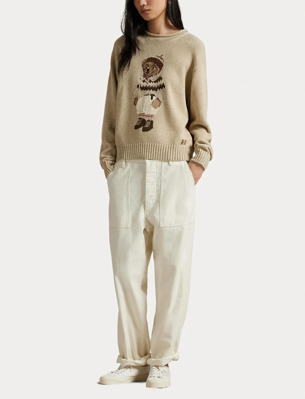 Polo Ralph Lauren - Polo Bear Rollneck Sweater - sweaters - dark almond marl - 4