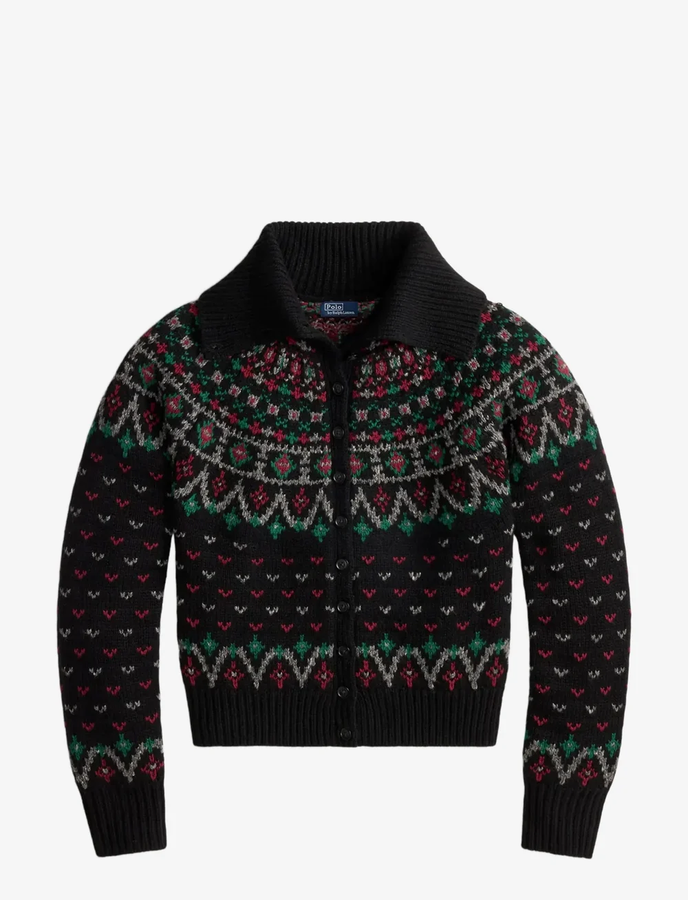 Polo Ralph Lauren - WOOL BLEND-SWEATER-CARDIGAN - kardiganid - polo black multi - 1