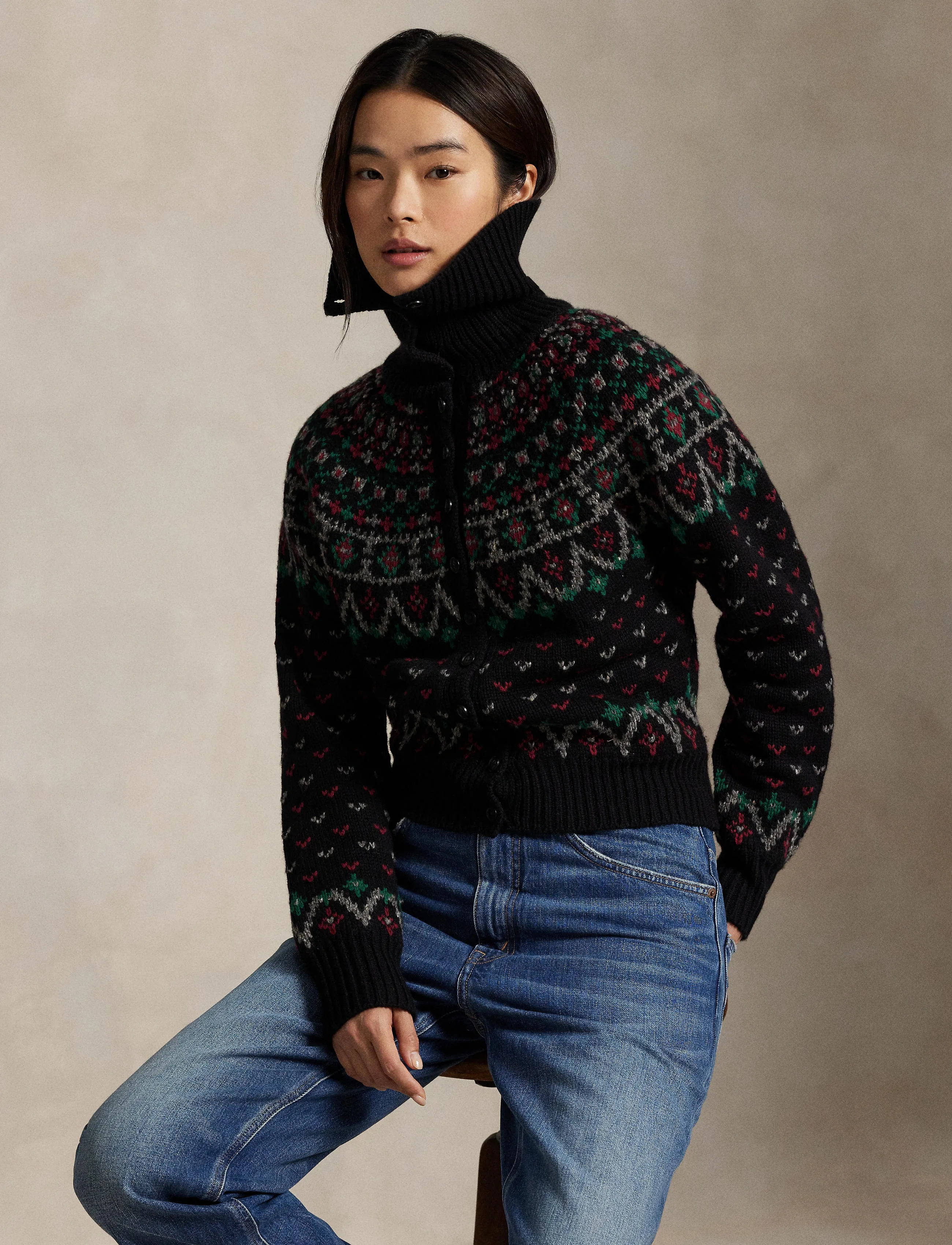 Polo Ralph Lauren - Fair Isle Wool-Blend Cardigan - polo black multi - 3
