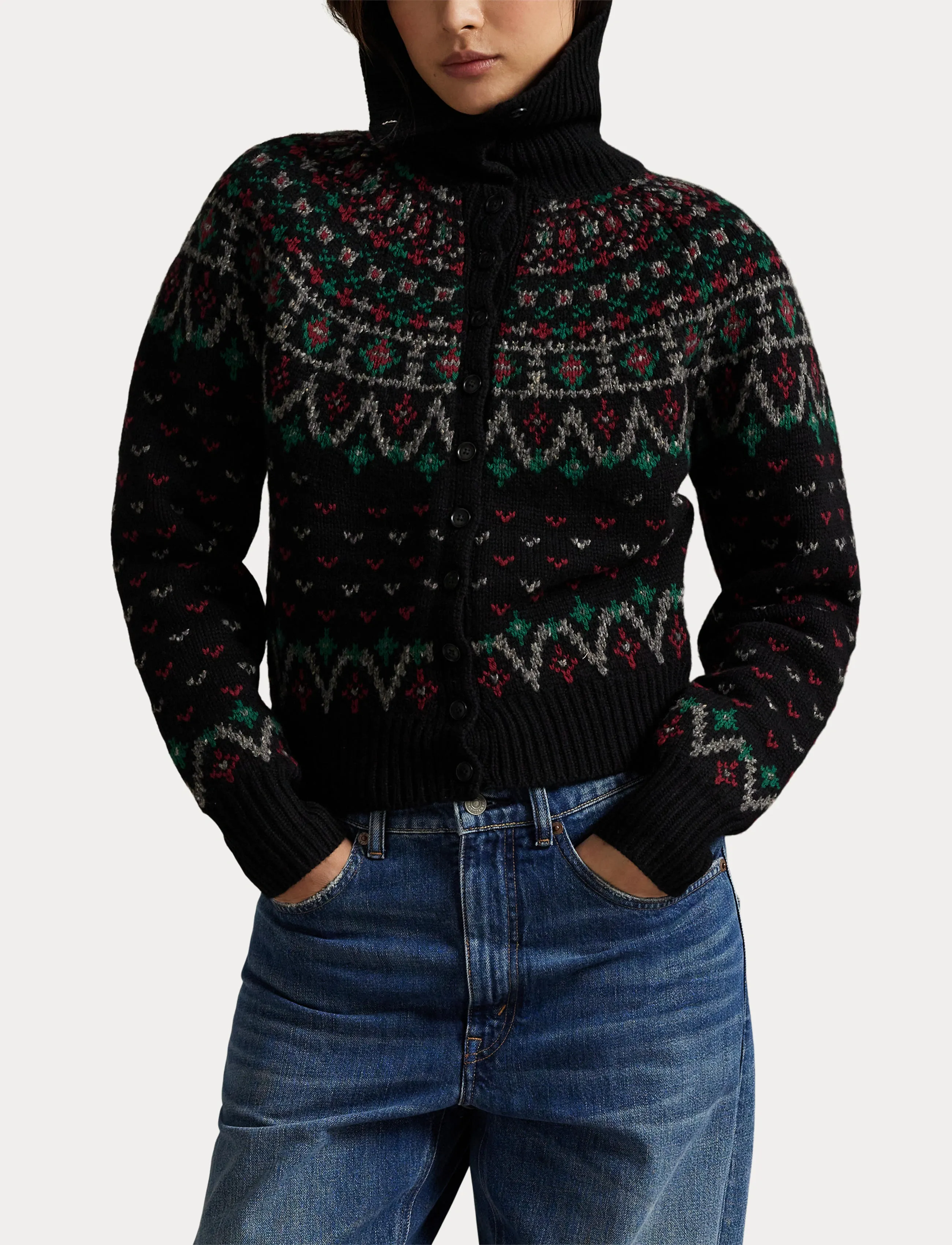 Polo Ralph Lauren - Fair Isle Wool-Blend Cardigan - polo black multi - 5