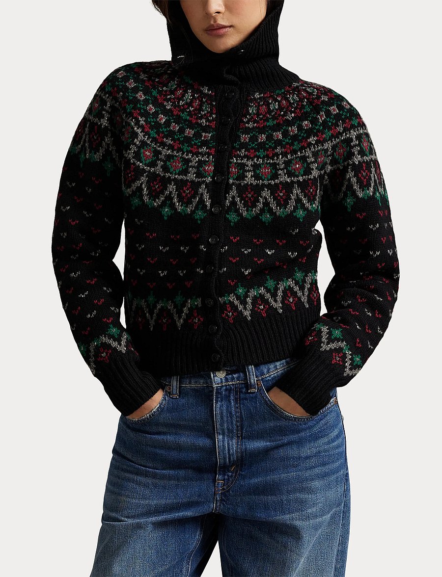 Polo Ralph Lauren - Fair Isle Wool-Blend Cardigan - polo black multi - 5