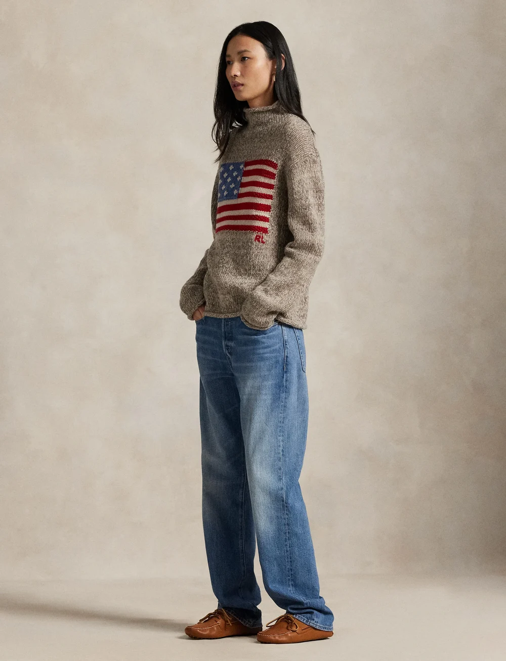 Polo Ralph Lauren - WOOL BLEND-SWEATER-PULLOVER - rullekraver - natural multi - 0