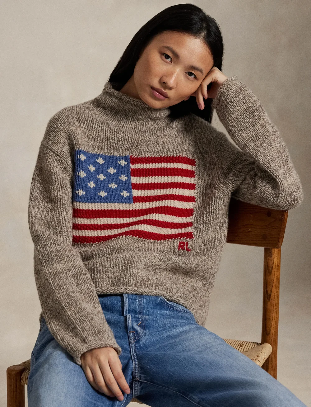 Polo Ralph Lauren - WOOL BLEND-SWEATER-PULLOVER - rullekraver - natural multi - 3