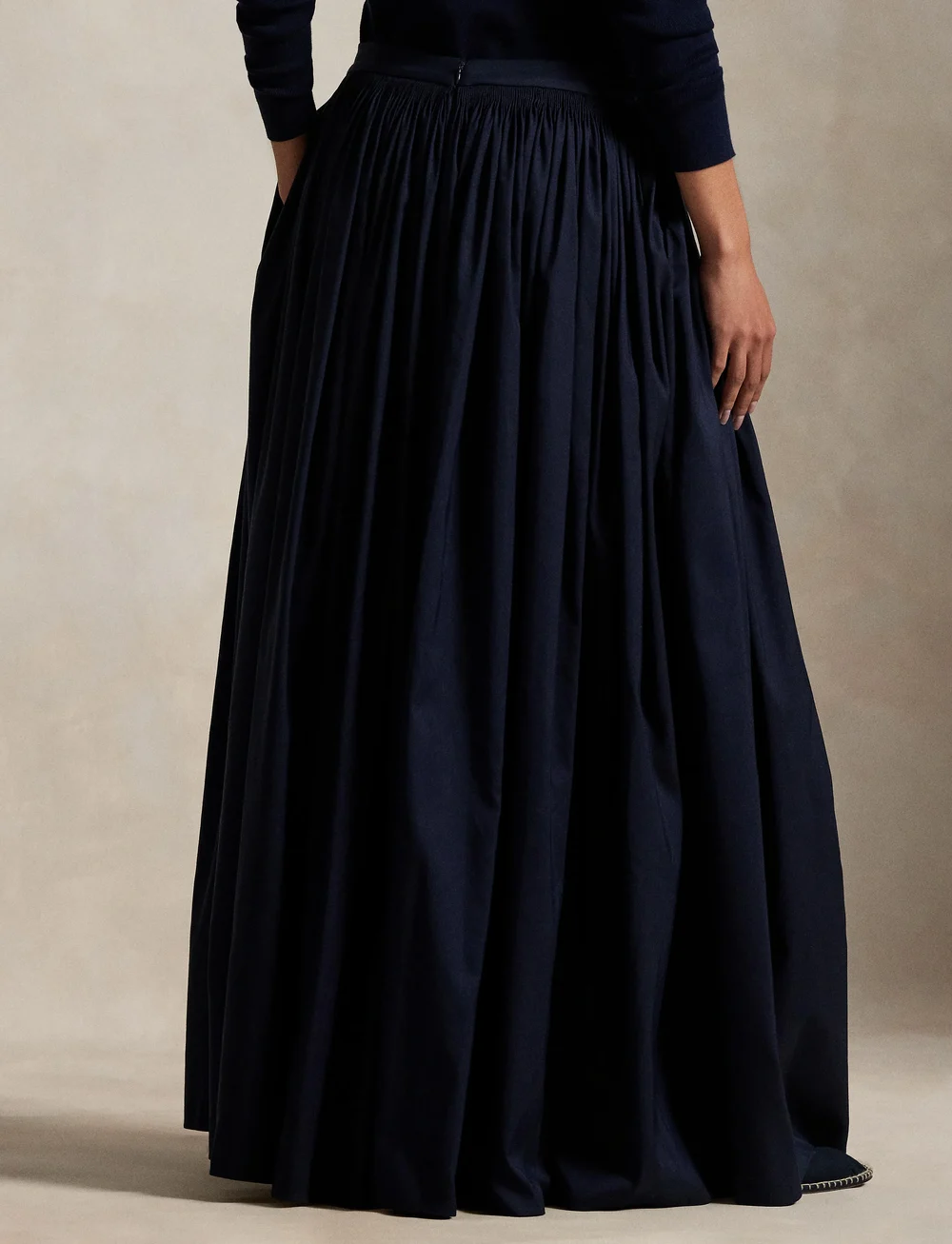Polo Ralph Lauren - CTN SILK FAILLE-WVN-SKIRT - midi kjolar - hunter navy - 2