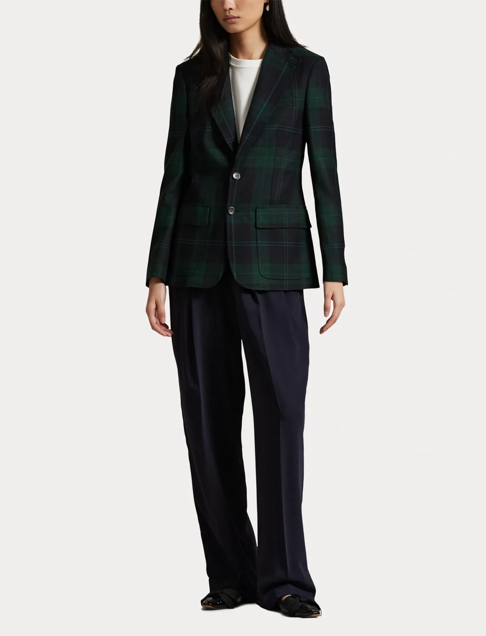 Polo Ralph Lauren - 2/40NM BRUSHED WOOL-WVN-BLAZER/SPOR - Ühes joones nööpidega bleiserid - 1961 green navy m - 4