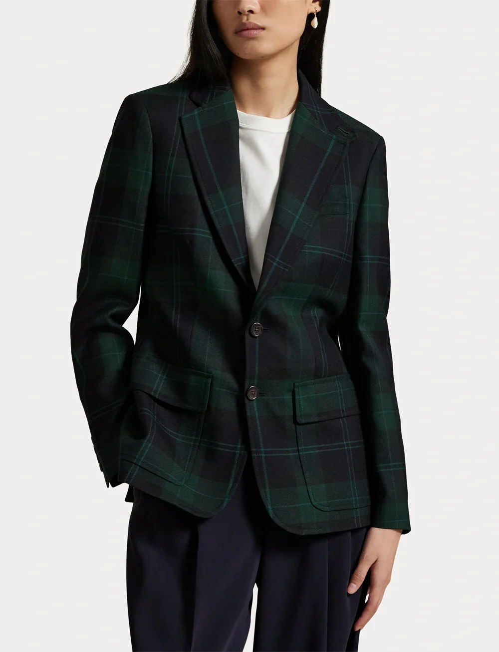 Polo Ralph Lauren - 2/40NM BRUSHED WOOL-WVN-BLAZER/SPOR - Ühes joones nööpidega bleiserid - 1961 green navy m - 5