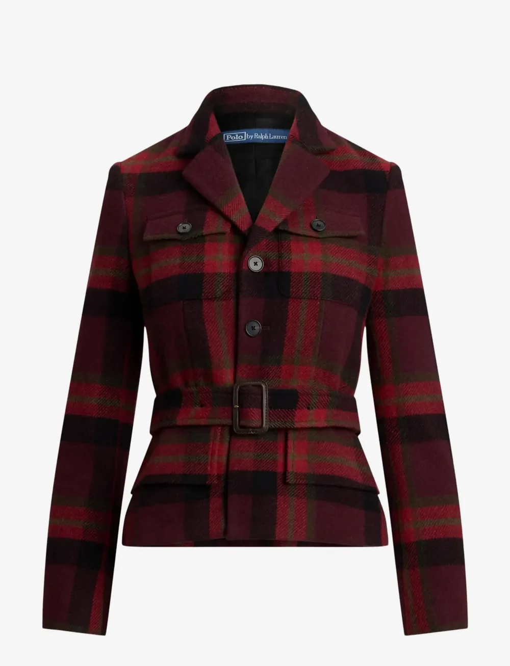 Polo Ralph Lauren - 2/15NM WOOL BLEND-WVN-BLAZER/SPORT - belted blazers - 1967 red multi pl - 1