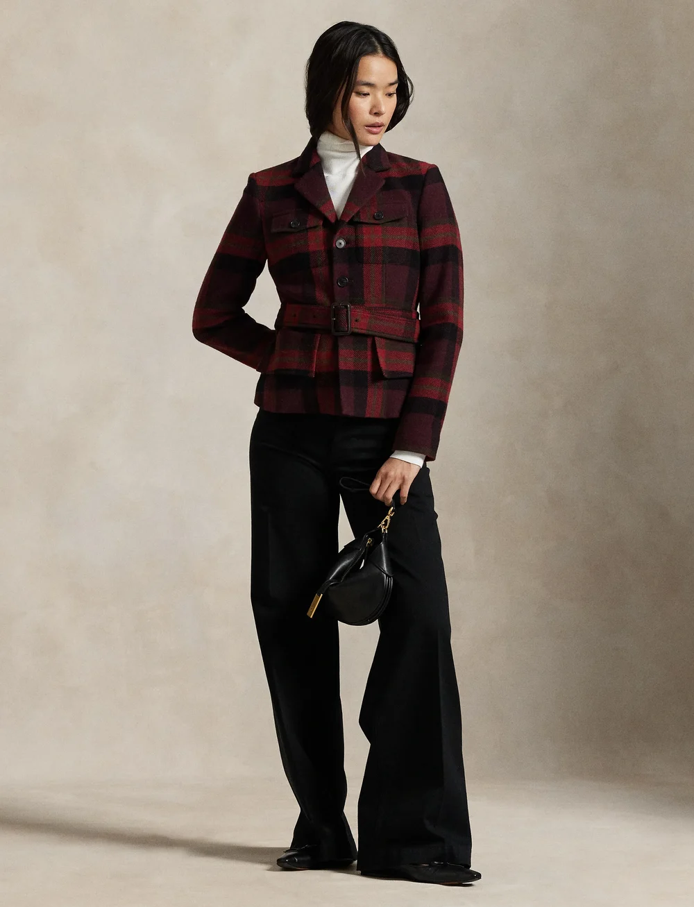 Polo Ralph Lauren - 2/15NM WOOL BLEND-WVN-BLAZER/SPORT - belted blazers - 1967 red multi pl - 0