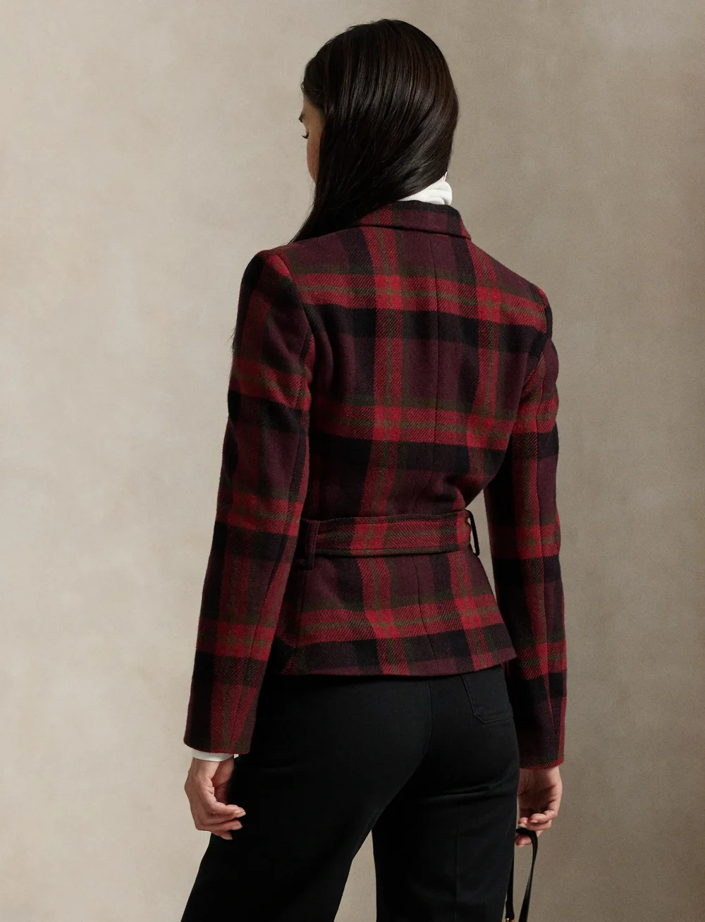 Polo Ralph Lauren - 2/15NM WOOL BLEND-WVN-BLAZER/SPORT - belted blazers - 1967 red multi pl - 2