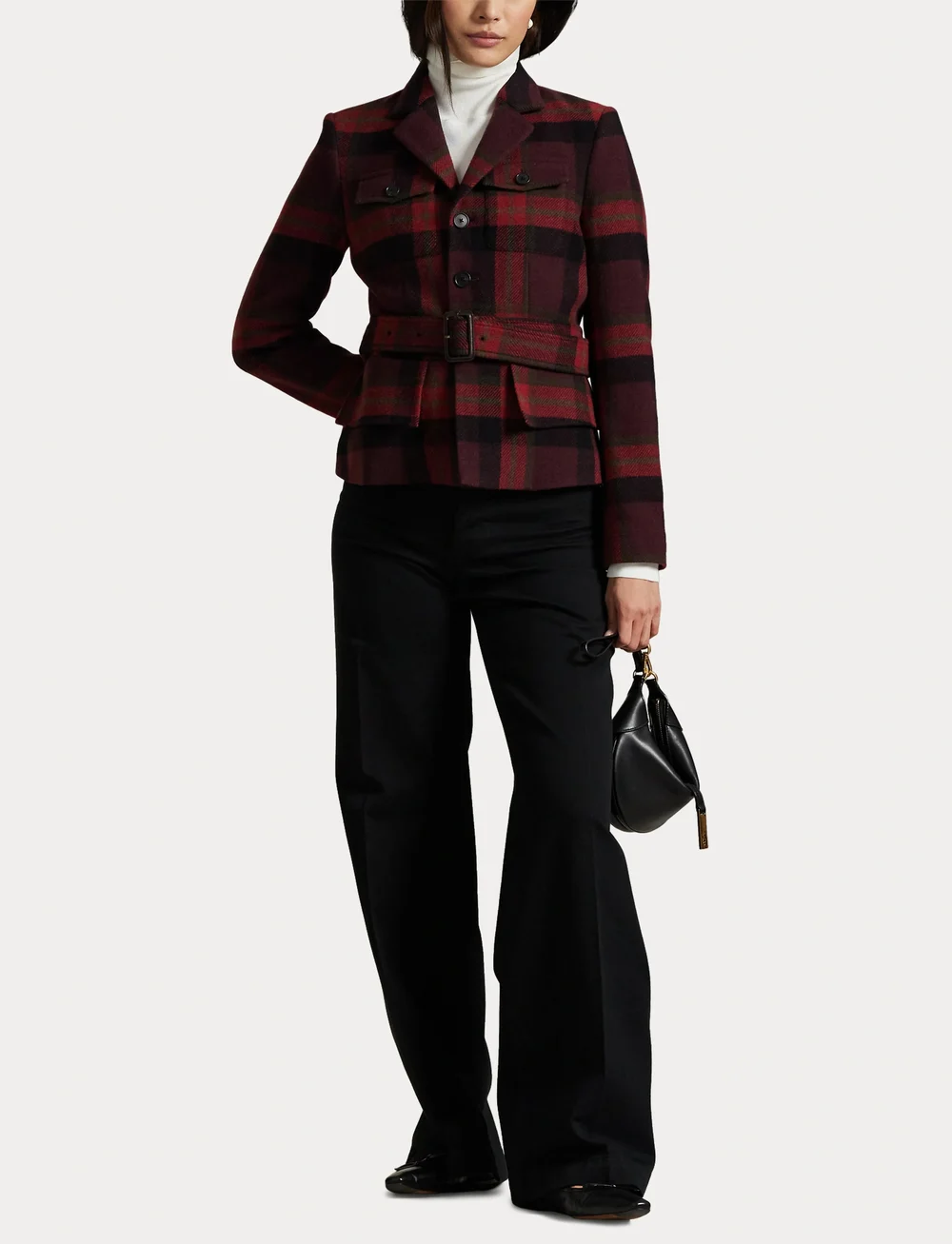 Polo Ralph Lauren - 2/15NM WOOL BLEND-WVN-BLAZER/SPORT - belted blazers - 1967 red multi pl - 4