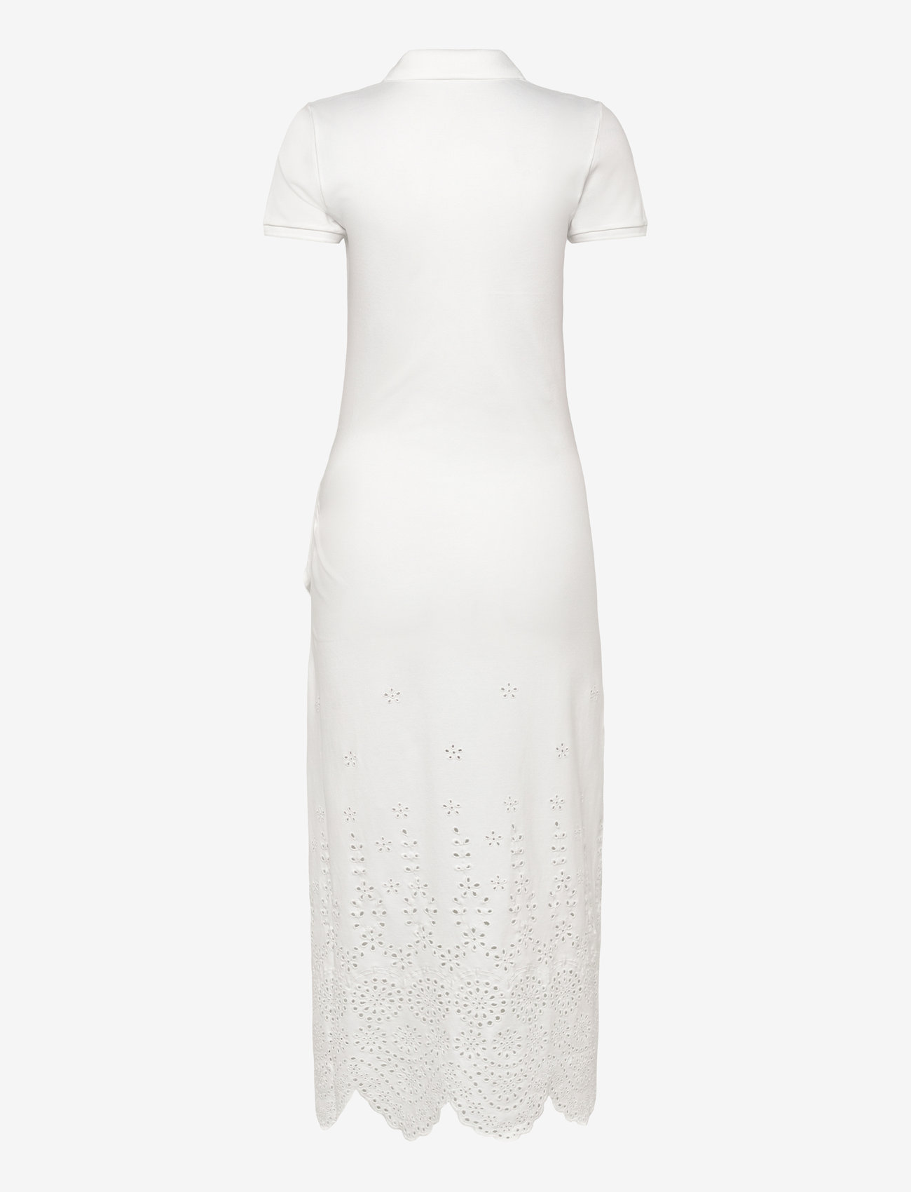 Polo Ralph Lauren - Eyelet Piqué Wrap Polo Dress - summer dresses - white - 1