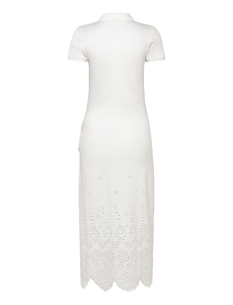 Polo Ralph Lauren - Eyelet Piqué Wrap Polo Dress - summer dresses - white - 1