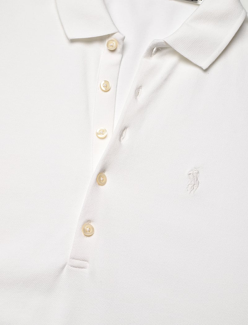 Polo Ralph Lauren - Eyelet Piqué Wrap Polo Dress - summer dresses - white - 2