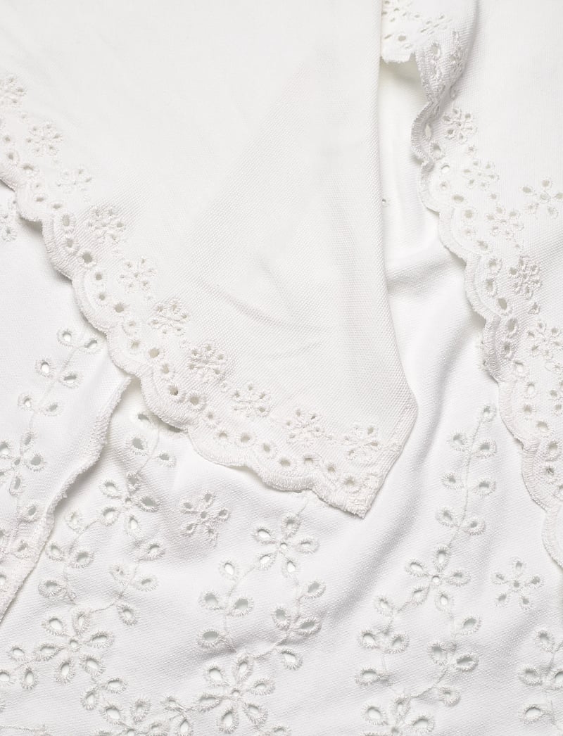 Polo Ralph Lauren - Eyelet Piqué Wrap Polo Dress - summer dresses - white - 3