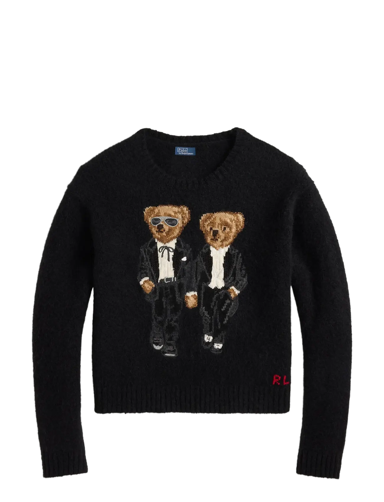 Polo Ralph Lauren Ralph & Ricky Bear Crewneck Sweater - Transitional Layering - POLO BLACK MULTI / black