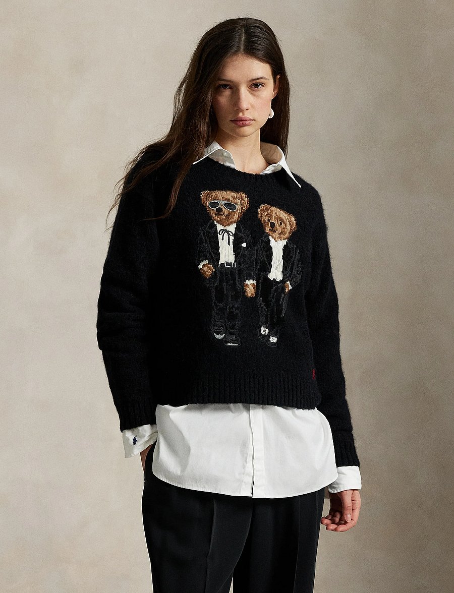 Polo Ralph Lauren - Ralph & Ricky Bear Crewneck Sweater - truien - polo black multi - 3