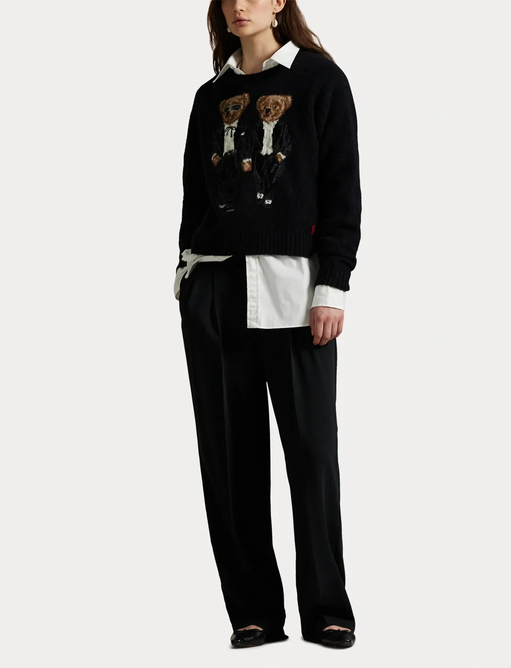 Polo Ralph Lauren - WOOL BEAR-SWEATER-PULLOVER - tröjor - polo black multi - 4