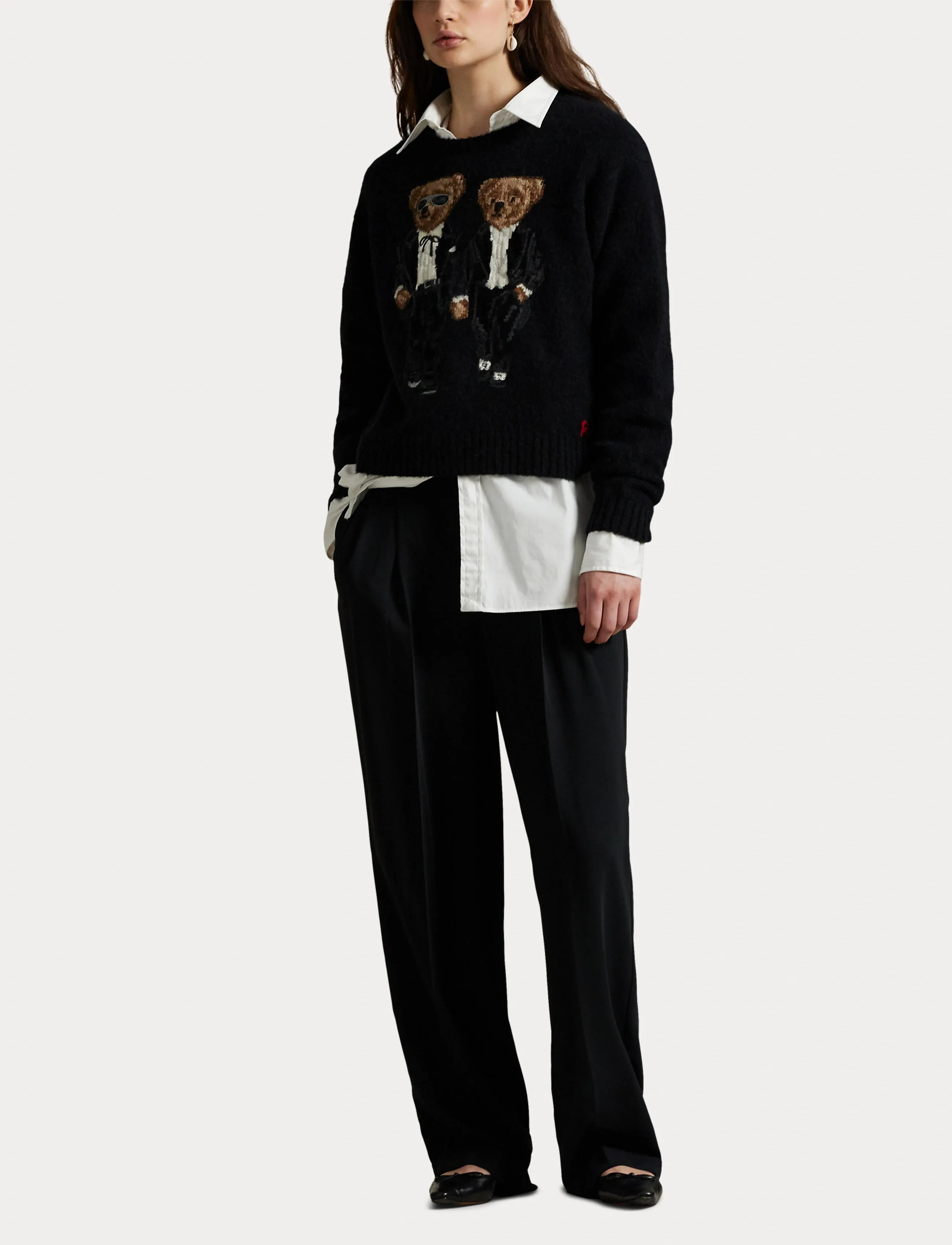 Polo Ralph Lauren - Ralph & Ricky Bear Crewneck Sweater - tröjor - polo black multi - 4