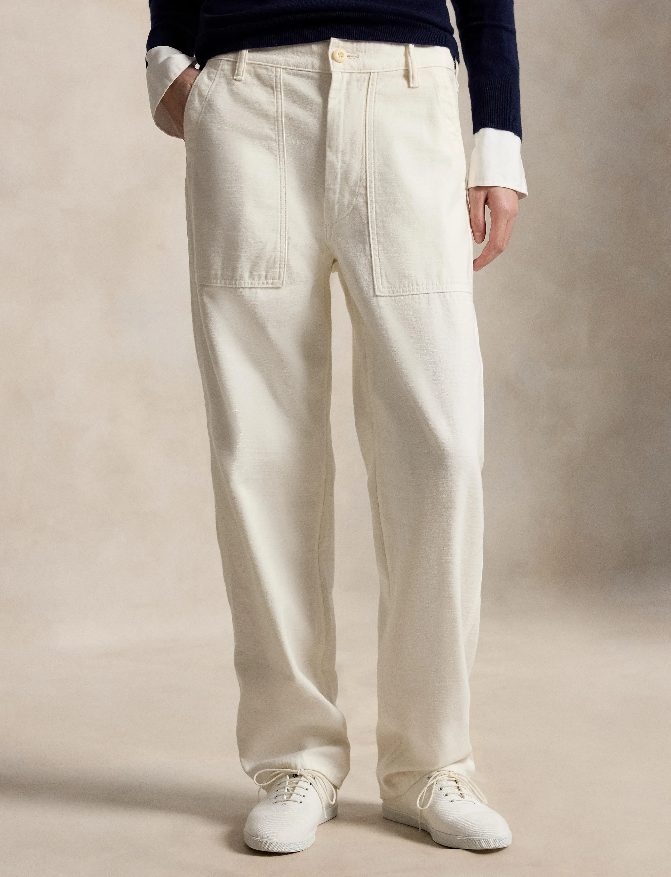 Polo Ralph Lauren - Ricky Pant - straight leg trousers - ecru - 0