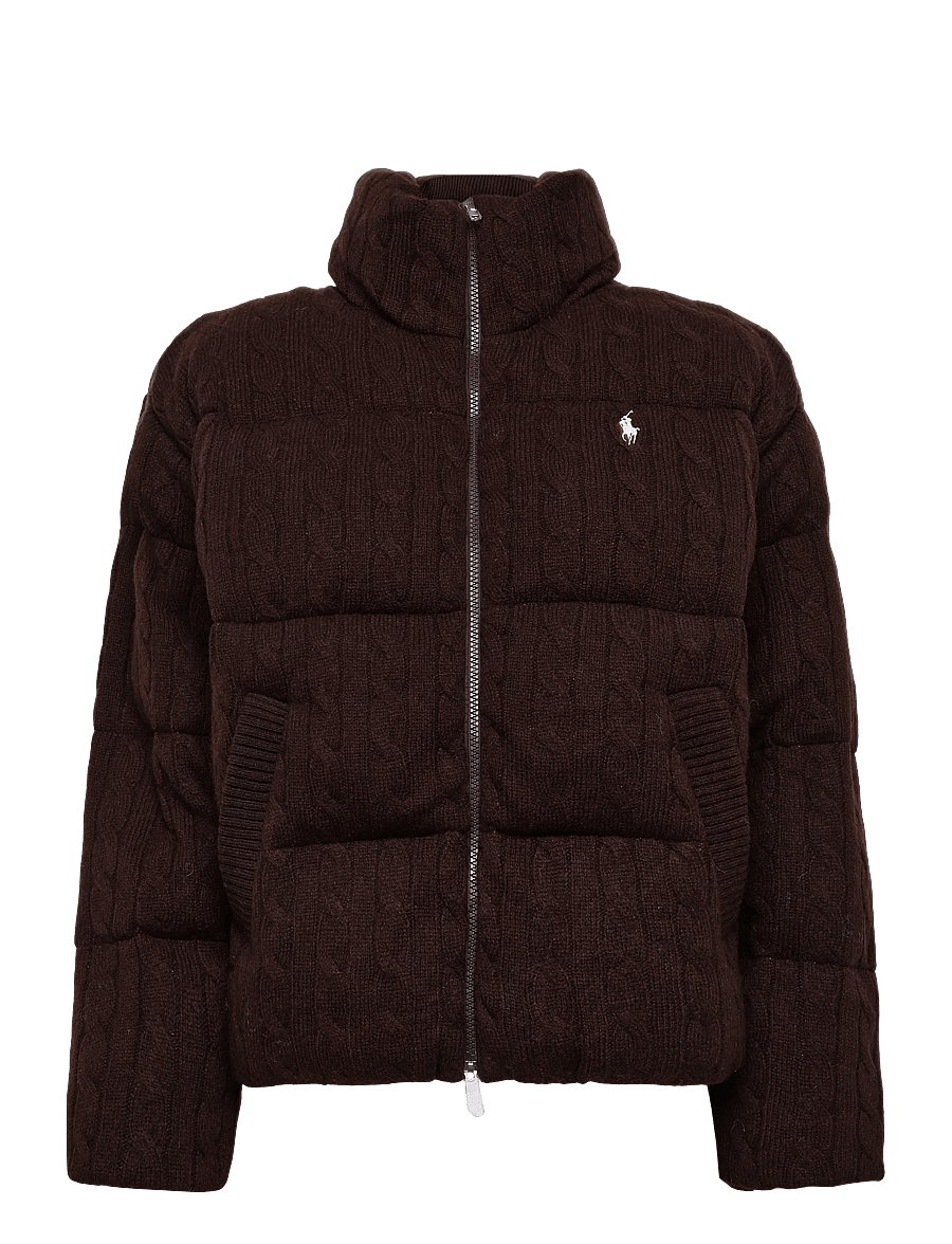 Polo Ralph Lauren - Cable Wool-Cashmere Puffer Jacket - walnut brown mela - 1