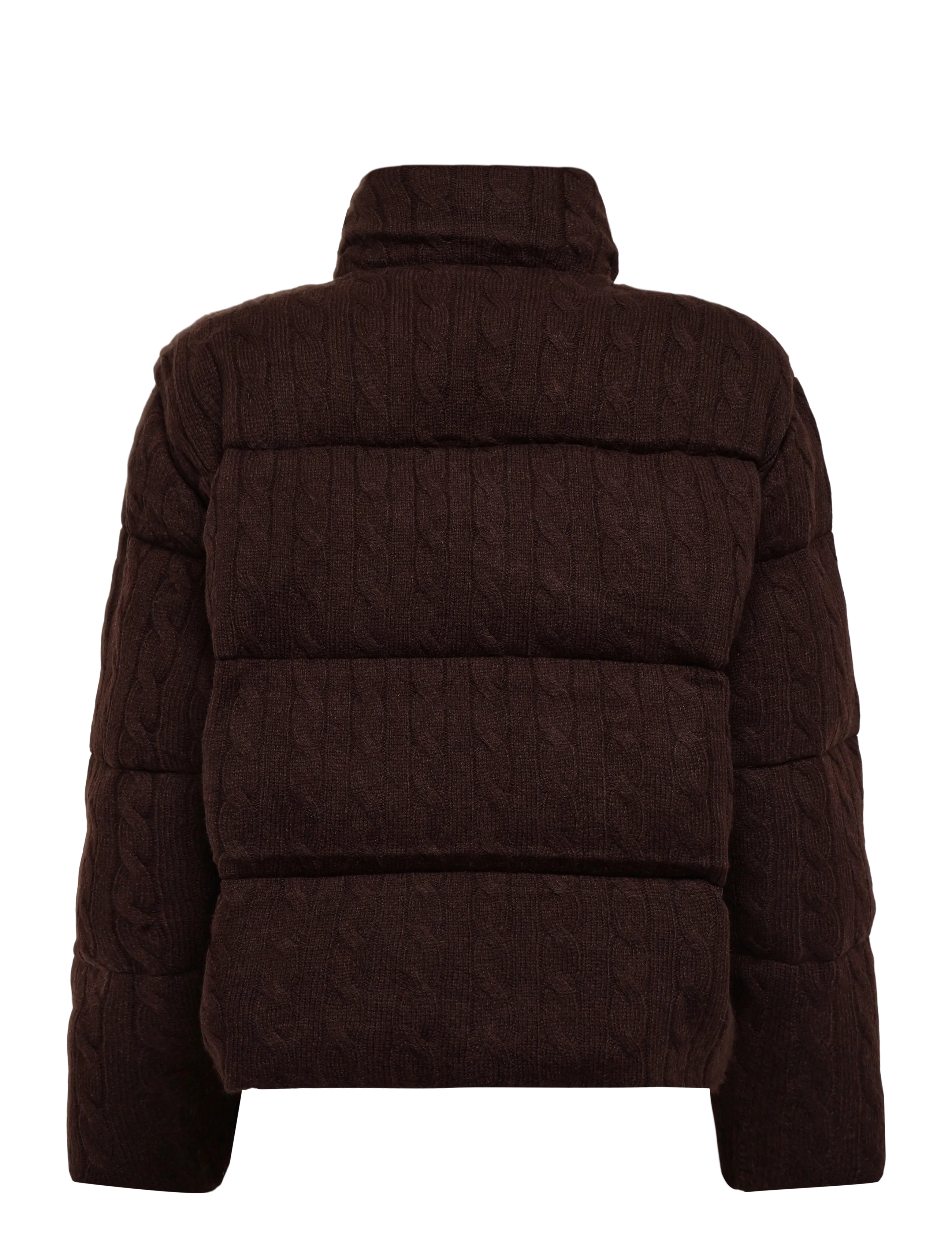 Polo Ralph Lauren - Cable Wool-Cashmere Puffer Jacket - walnut brown mela - 2