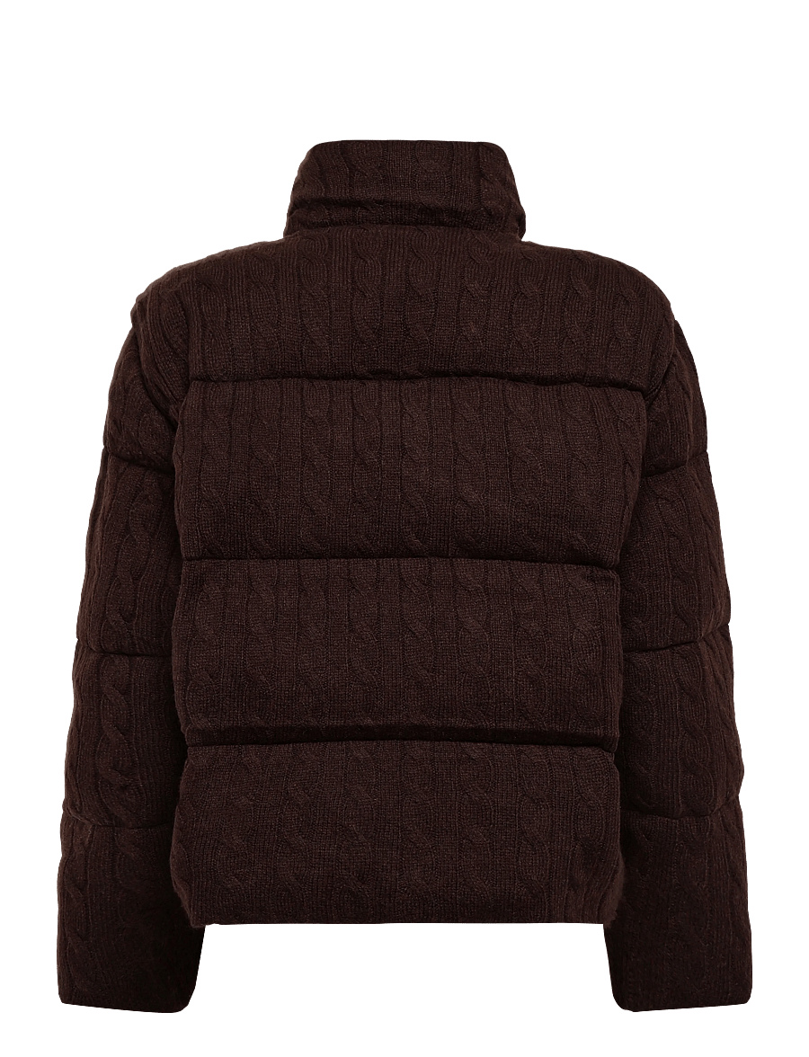 Polo Ralph Lauren - Cable Wool-Cashmere Puffer Jacket - walnut brown mela - 2
