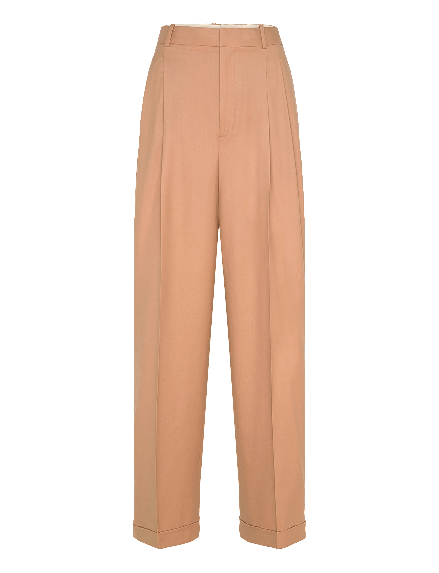 Polo Ralph Lauren - 2/90 STRTCH WL FL-WVN-PANTS - anzugshosen - camel - 0