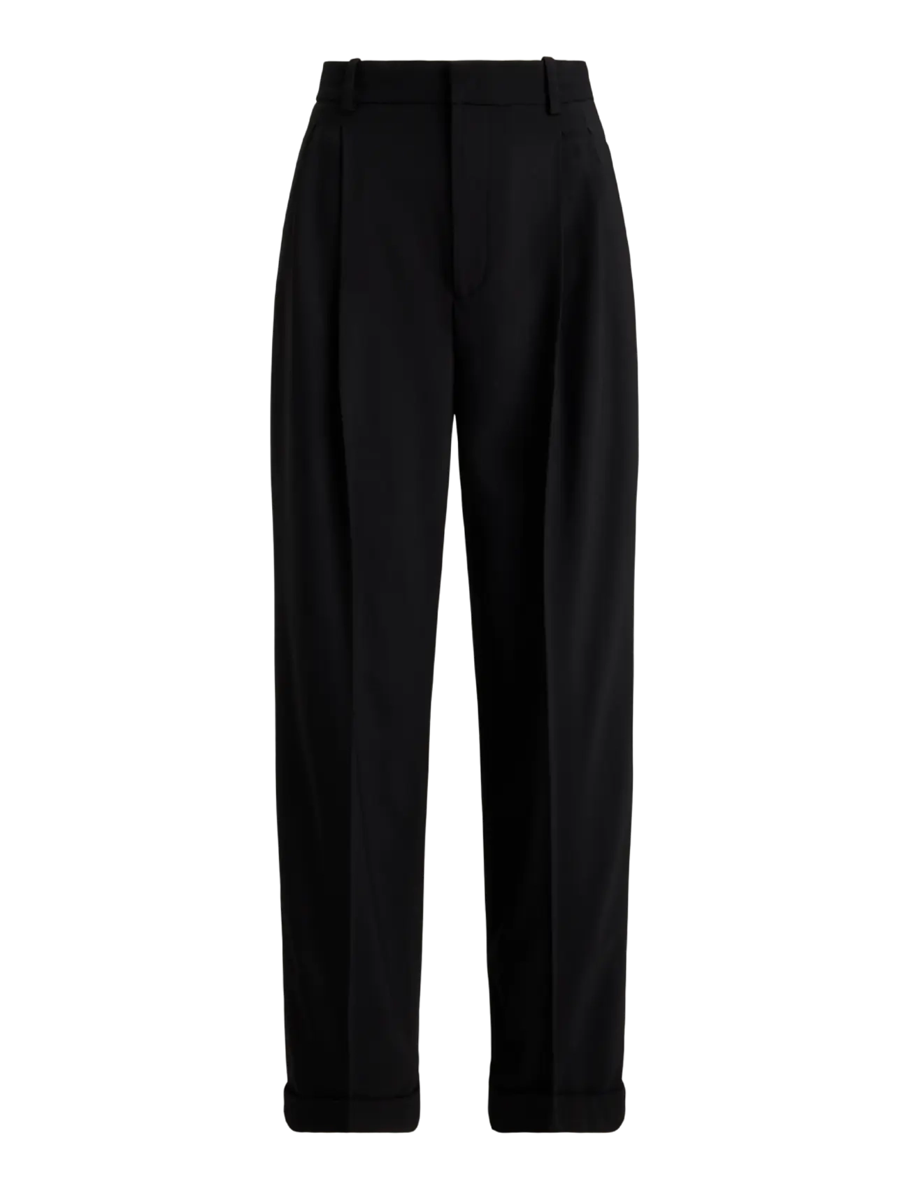 Polo Ralph Lauren - Bacall Wool-Blend Faille Pant - hosen mit weitem bein - polo black - 1