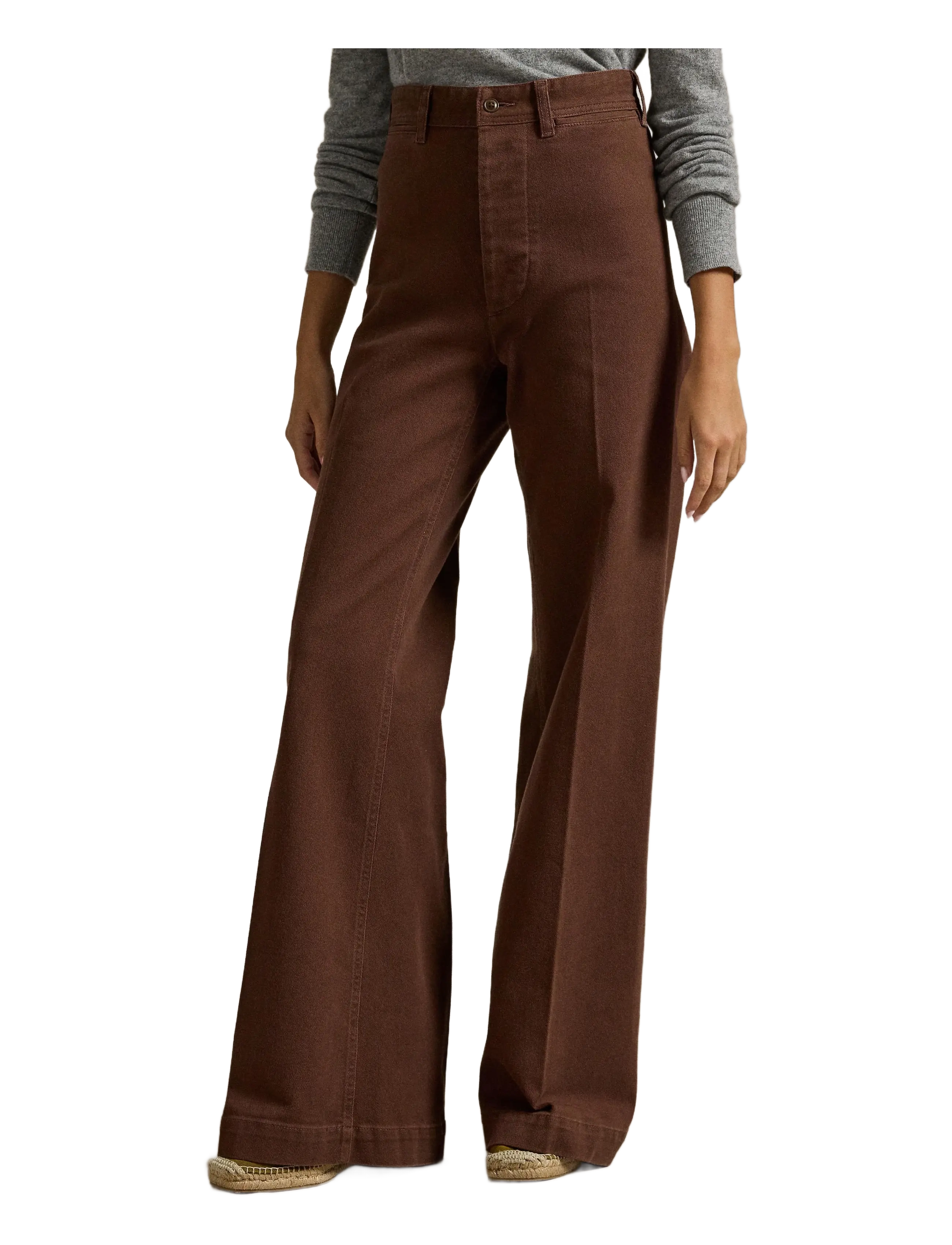 Polo Ralph Lauren - CTN TWILL-WVN-PANTS - wide leg trousers - brown - 2
