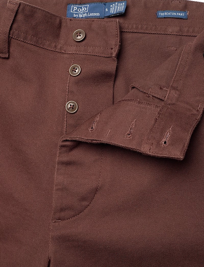 Polo Ralph Lauren - Stretch-Cotton Beaton Pant - wide leg trousers - brown - 3