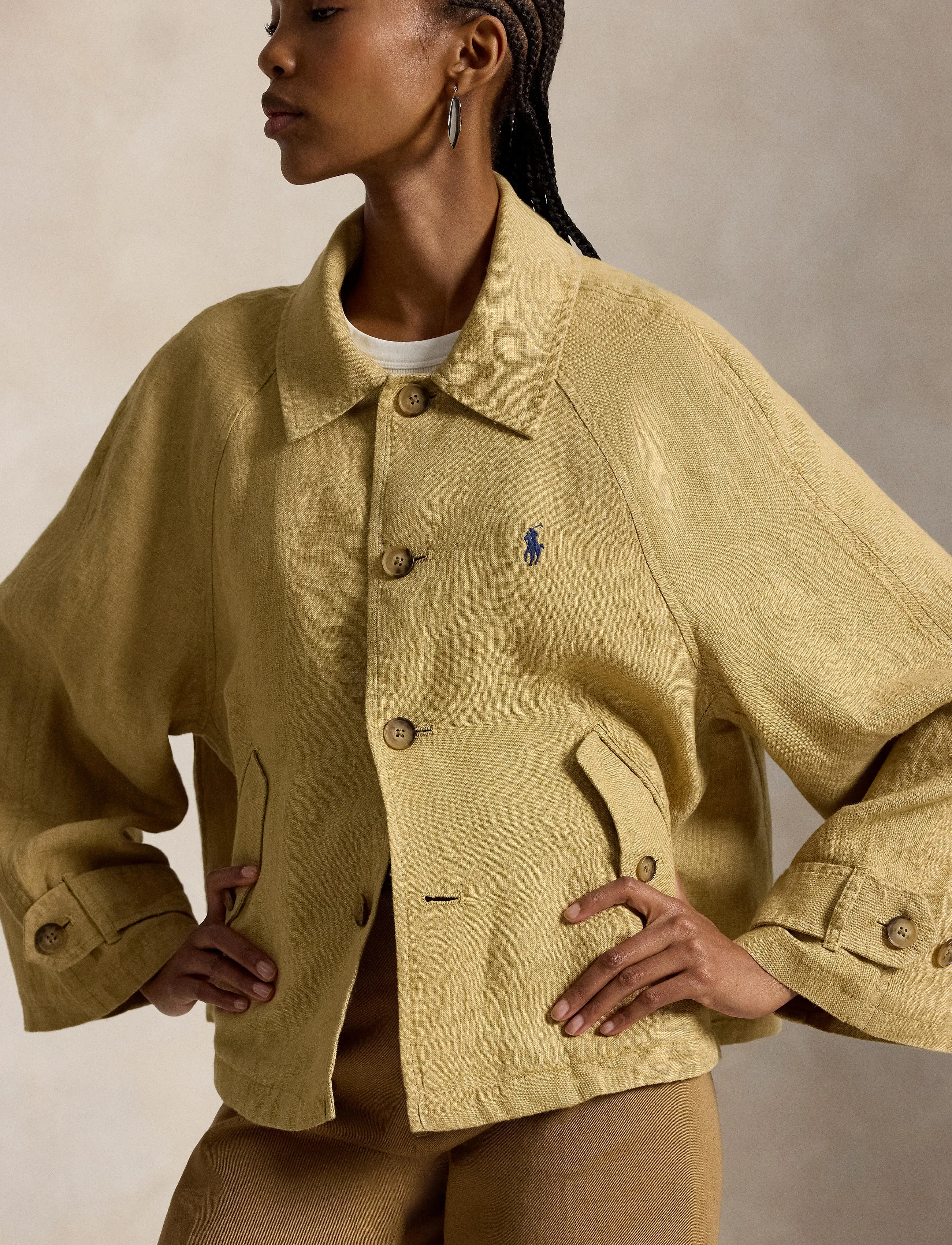 Polo Ralph Lauren - LINEN PW-WVN-JACKET - forårsjakker - classic camel - 5