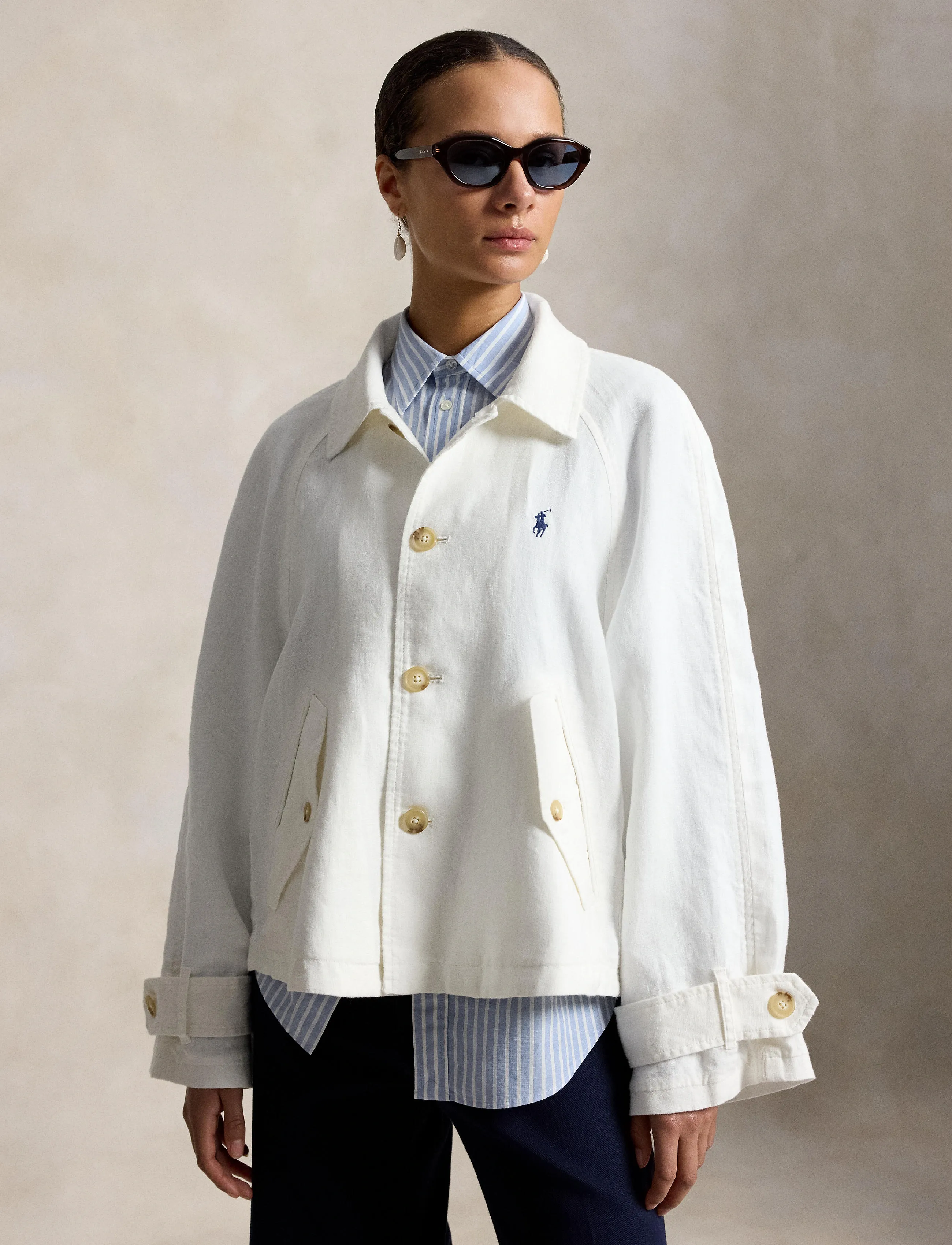 Polo Ralph Lauren LINEN PW-WVN-JACKET - Jackets - NEVIS / cream